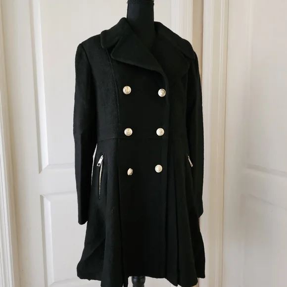 Double Breasted Skirted Peacoat Jacket/Coat - Picture 10 of 16